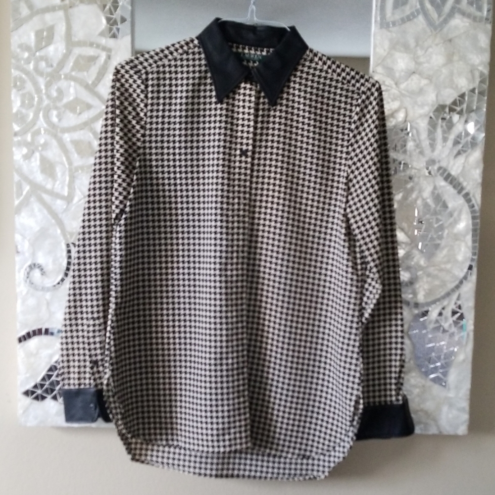 Ralph Lauren Leather dress shirt Small